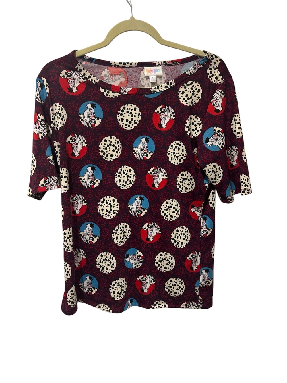 LuLaRoe Cruella/Villians Short Sleeve Tee Disney Themed